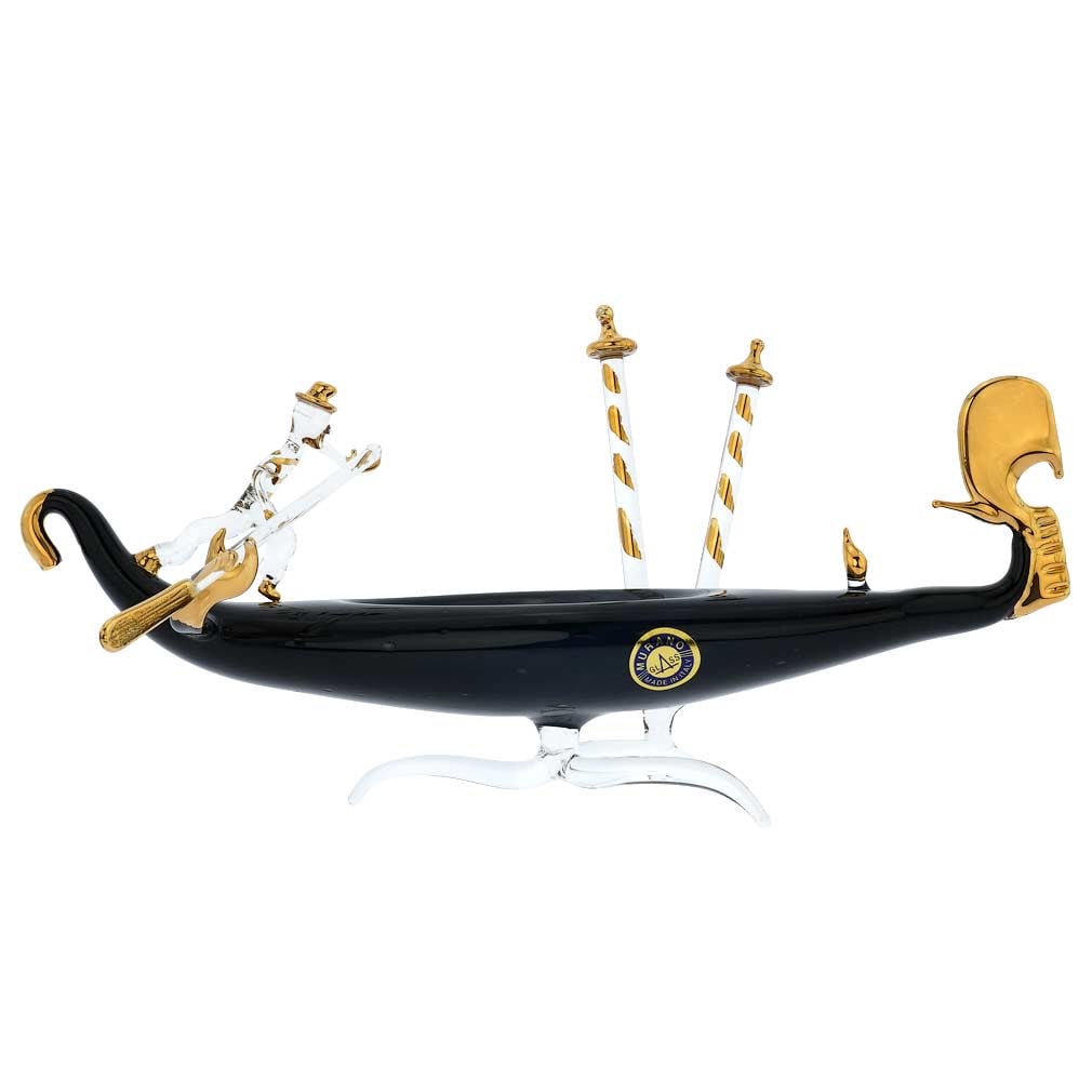Murano Glass Blown Gondola With Gondolier - Medium (1 of 8)