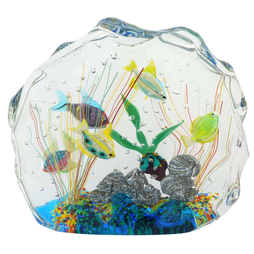 Large Murano Glass Aquarium With Fish And Sea Life (1 of 6)