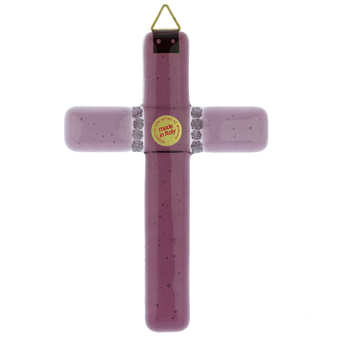 Murano Glass Wall Crucifix: This Murano Glass Crucifix wall figurine represents the combination of the ancient artistic tradition of Murano glass and the prominence that Venetians give to the religious and spiritual aspects of t
