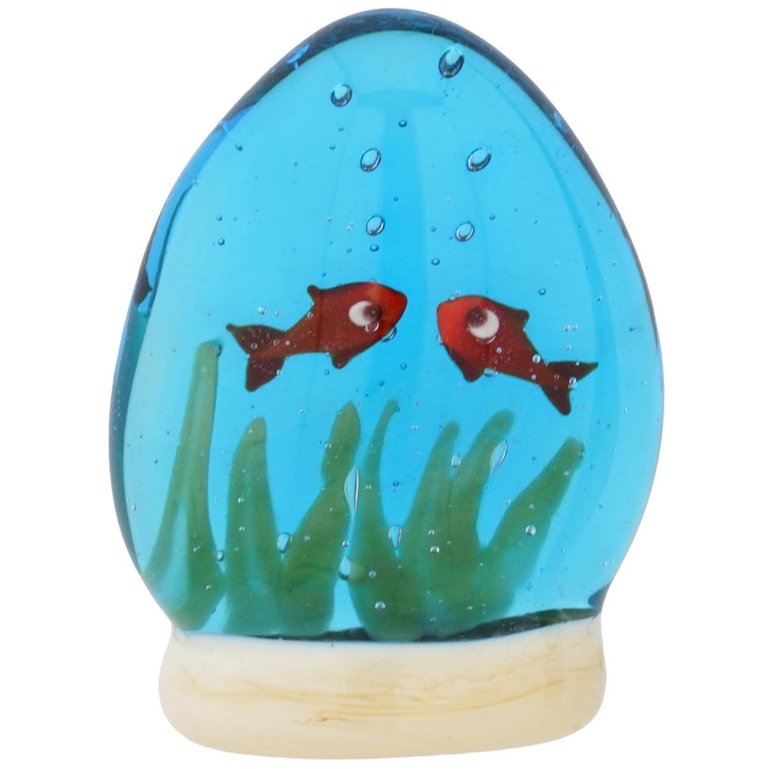Murano Glass Sea Floor Aquarium Small Sculpture: The master artistry of Venetian glass masters is on prominent display in this Murano Glass aquarium. Long prized for their unique beauty, rarity, and the exceptional skill required to make them, these