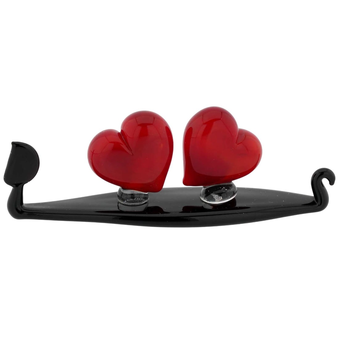 Murano Glass Romantic Hearts Gondola - Small: The city of romance, love, and passion, Venice has always been a magnet for lovers and romantics at heart. With its quiet canals, beautiful palaces and narrow medieval alleys, Venice is a perfect plac