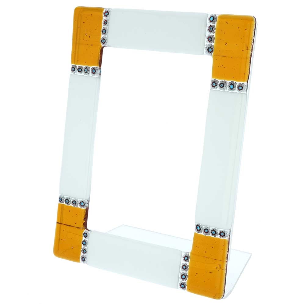 Murano Glass Photo Frame Ducale 4X6 Inch: This elegant Murano Glass photo frame offers a unique way to display your photos with a touch of Venetian style and Italian sophistication. Entirely handmade by the master artisans on Murano Island in