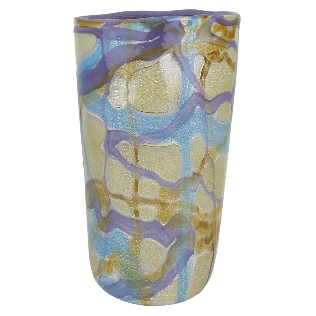 Murano Glass Shimmering Sea Vase: This dramatic Venetian Vase is a museum-worthy creation showcasing the uniqueness and the splendor of authentic Murano Glass. The vase's imaginative style, which builds on the artistic trends of the 1