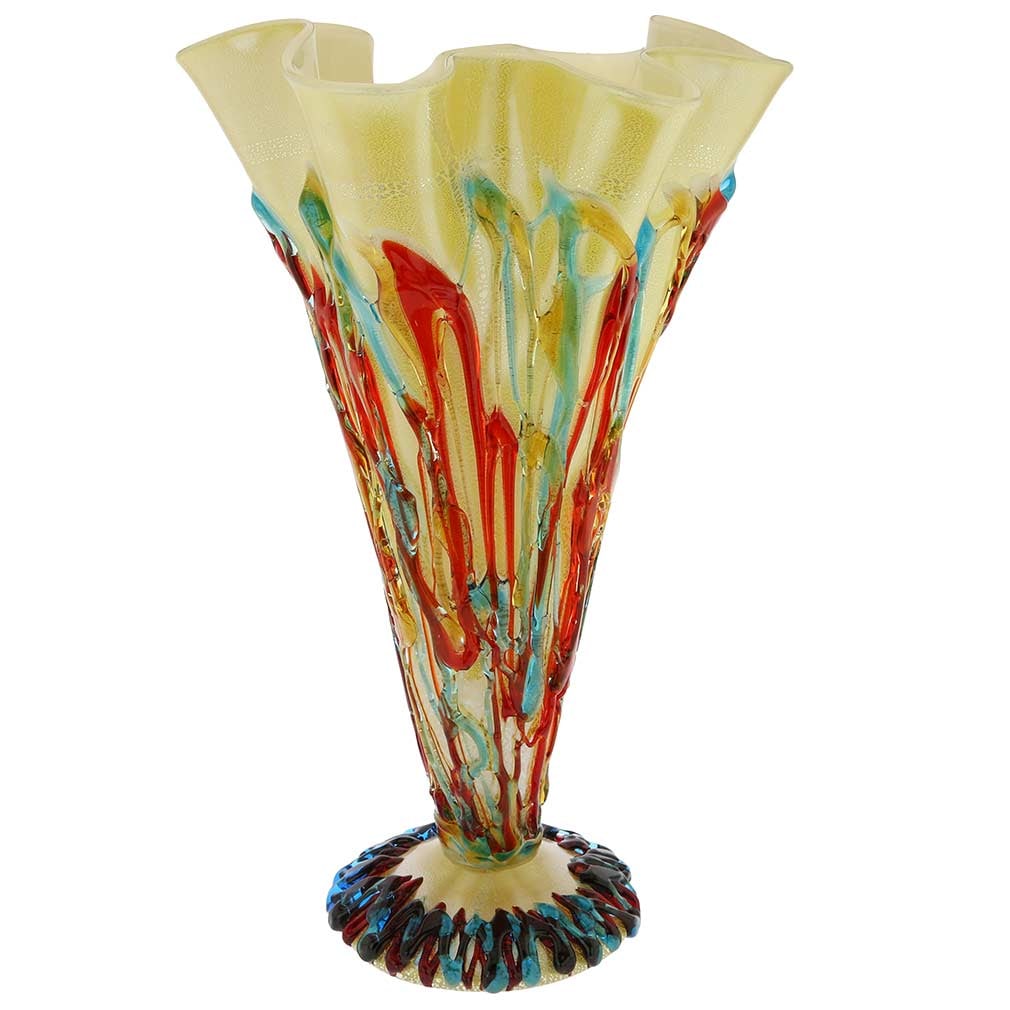 Murano Glass Vesuvio Abstract Fountain Vase (1 of 8)