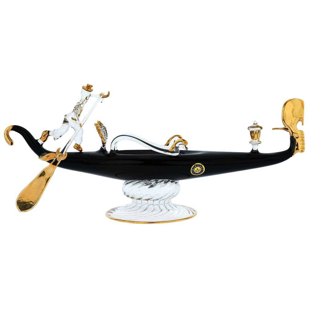 Murano Glass Blown Gondola With Gondolier - Medium (1 of 8)