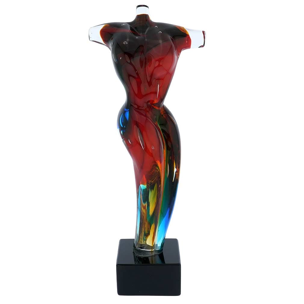 Murano Glass Nude Female Figure: Directly from Venice, the world capital of art glass, comes this gorgeous Murano Glass statue. Rooted in the eternal fascination of art with the female body, this sculpture explores modern art themes 