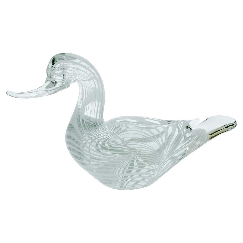Vintage Murano Glass Dove By Formia: This vintage Murano Glass Duck sculpture is a mid-century Venetian art glass masterpiece crafted in the famous Formia studio. Now closed, Formia was a major art glass company on Murano island since 19
