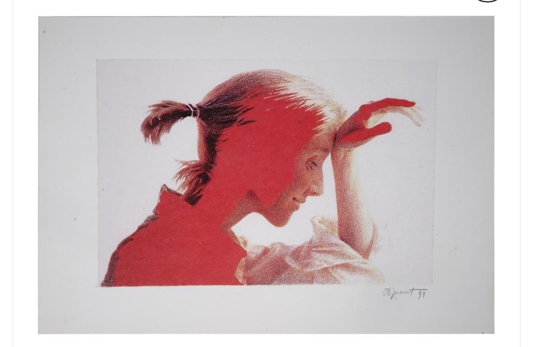 RUSSIAN SOVIET SILKSCREEN GIRL BY ERIK BULATOV (1 of 5)