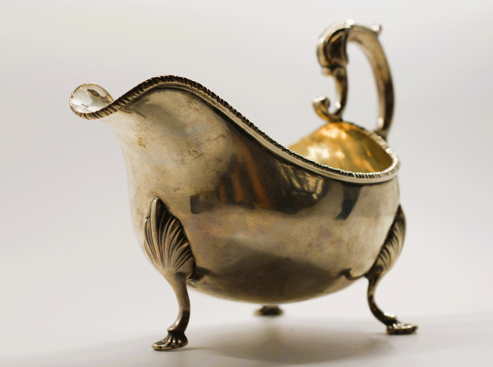 WILLIAM HUGHES (Dublin, Ireland) Sterling Silver Sauce Boat, 1772 (1 of 5)