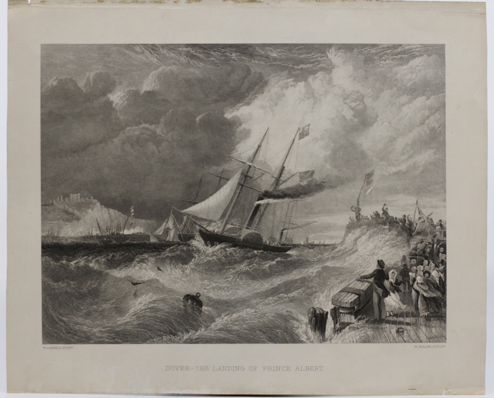 William Miller After W. A. Knell, “Dover—The Landing of Prince Albert,?? 1857 Engraving (1 of 2)