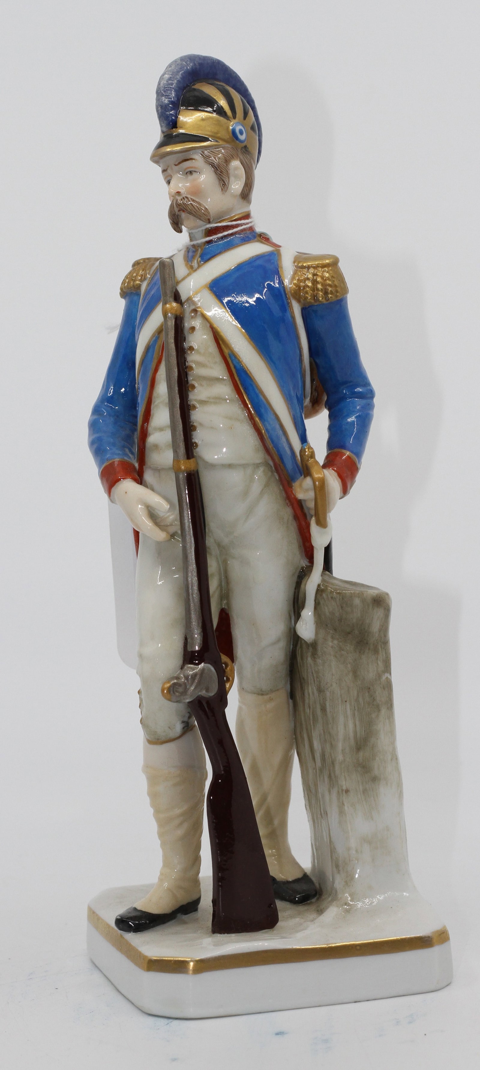 Continental Porcelain Figure of a Napoleonic Soldier, Dresden, early 20 c. (1 of 4)
