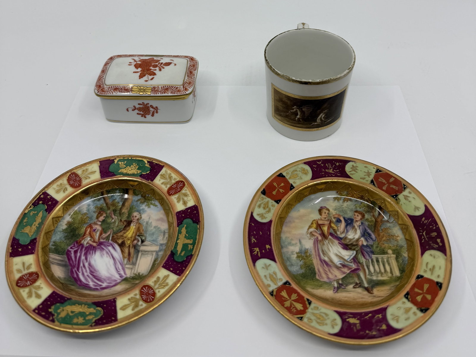 Group of Four Continental Porcelain Decorative Articles (1 of 6)