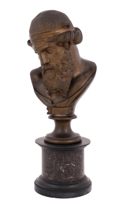Antique Bronze Bust of Aristotle After Benedetto Boschetti, Rome (1 of 9)