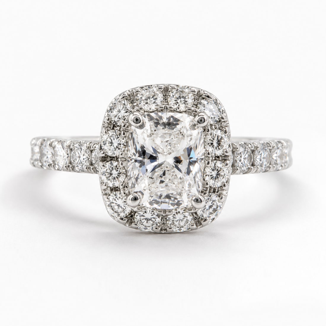 GIA Certified 1.55 Carat D SI1 Diamond 14K White Gold Ring (1 of 10)