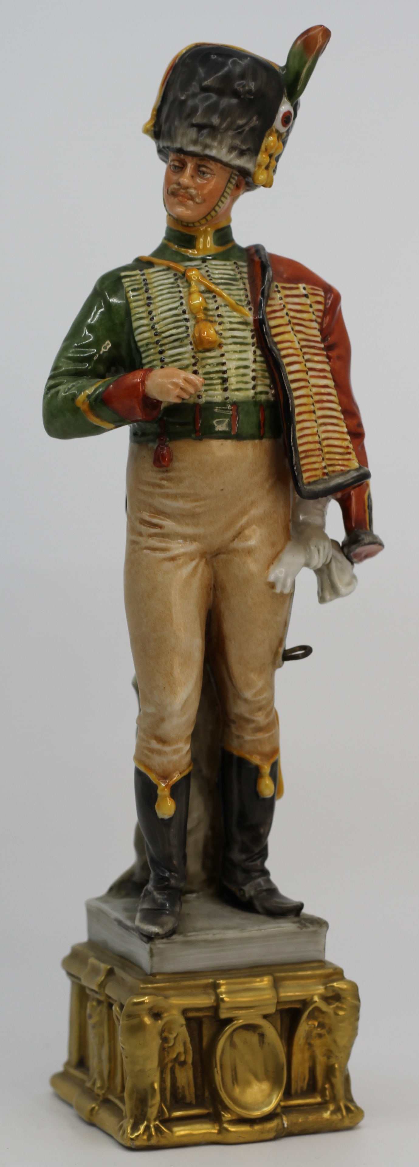 Capodimonte Porcelain Hussar Military Officer Figurine (1 of 3)