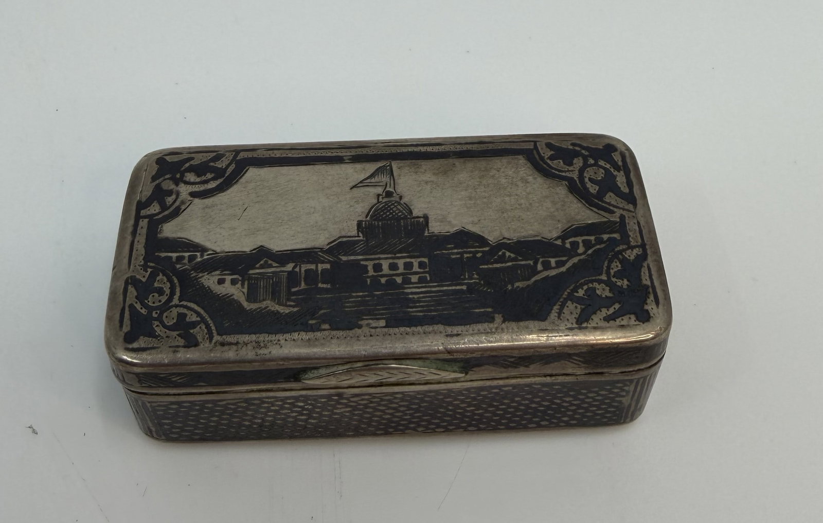 Antique Russian 84 Silver Niello Snuff Box (1 of 7)