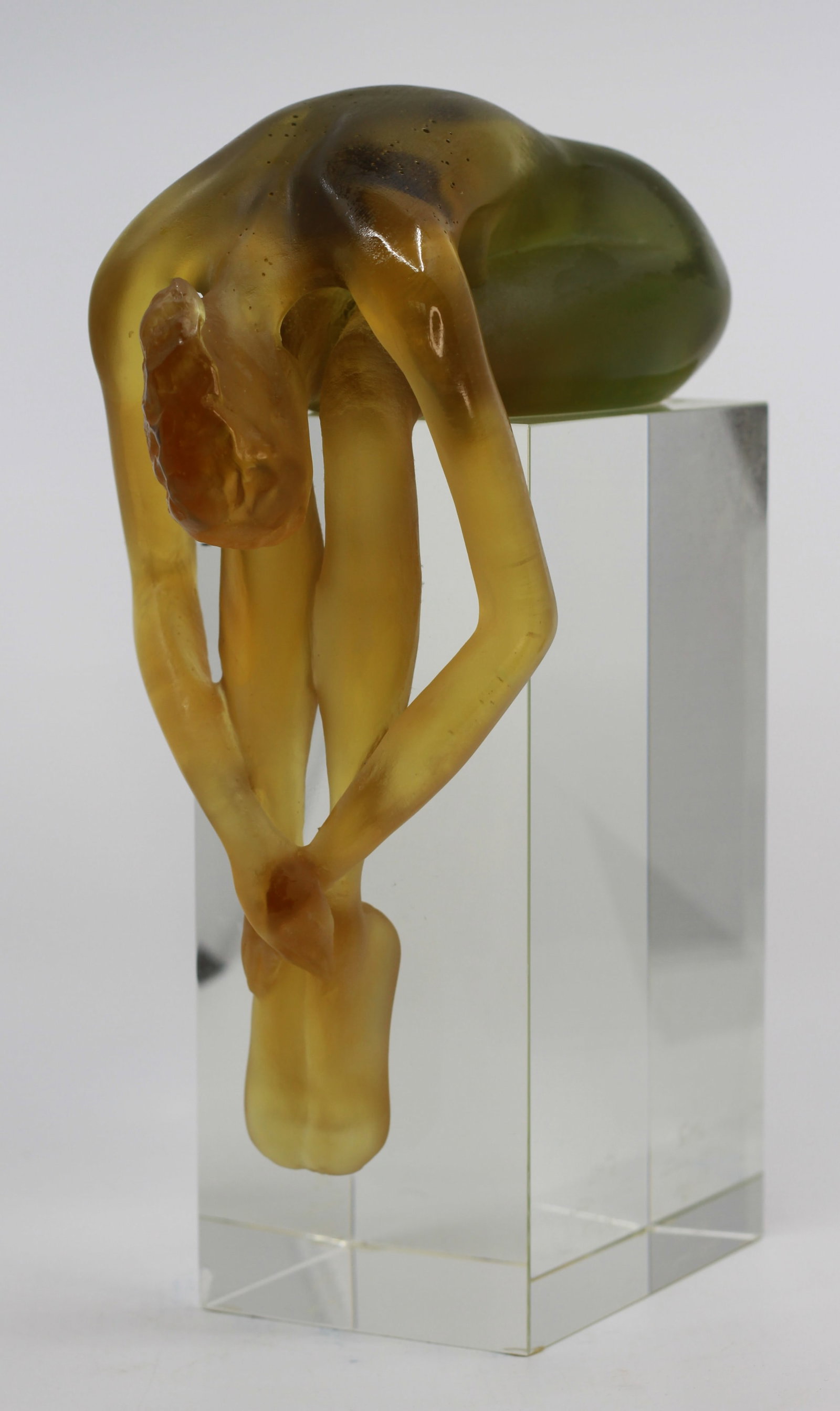 Daum France Pate de Verre Nude Dancer Sculpture 184 of 375