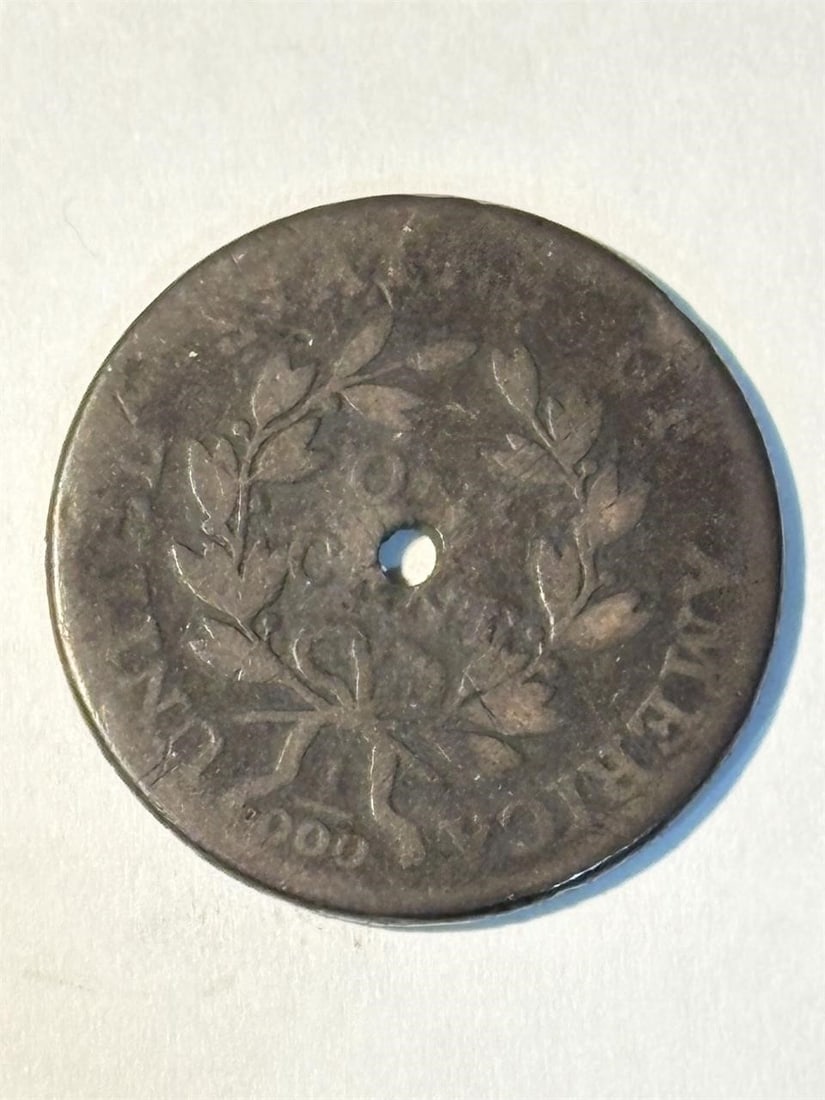 1801 Draped Bust Cent Holed - 2