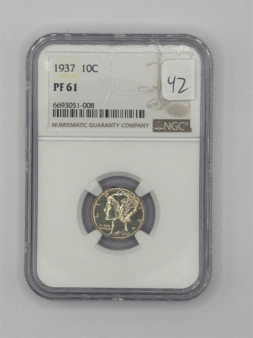 NGC PF61 1937 Mercury dime (1 of 2)