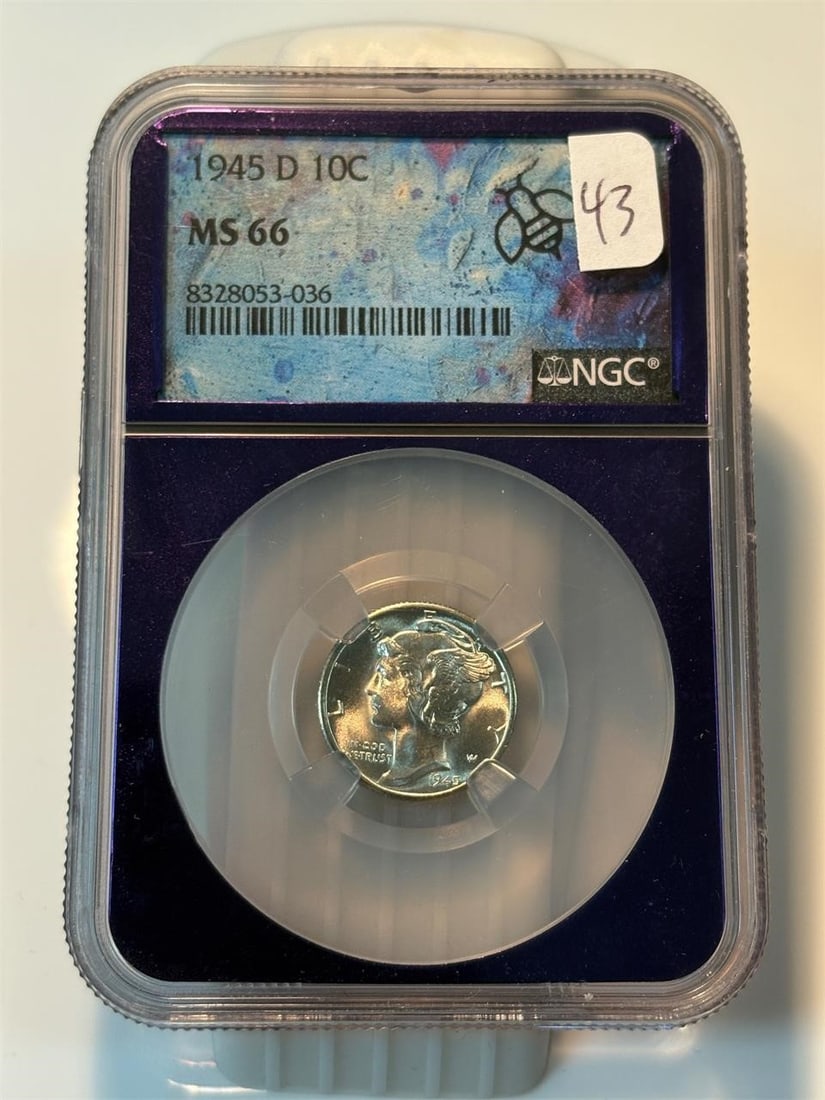 NGC MS66 1945 Mercury dime (1 of 2)