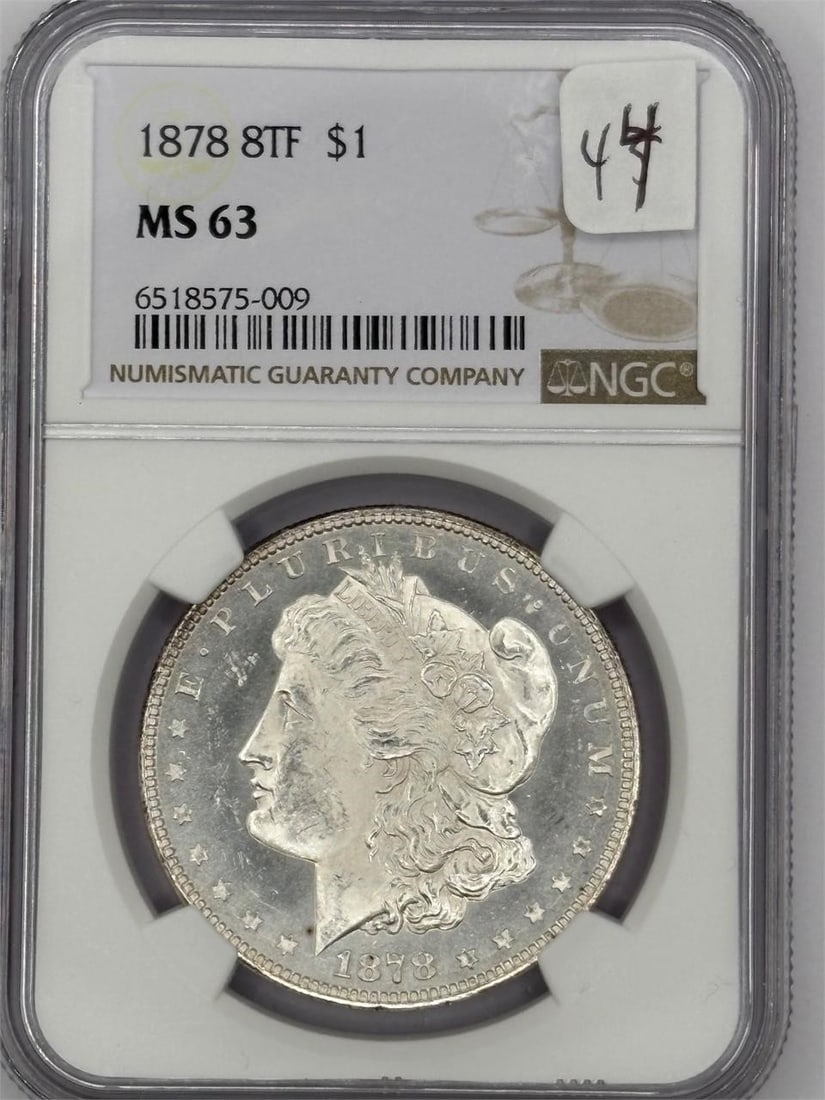 NGC MS63 1878 8TF Silver Dollar