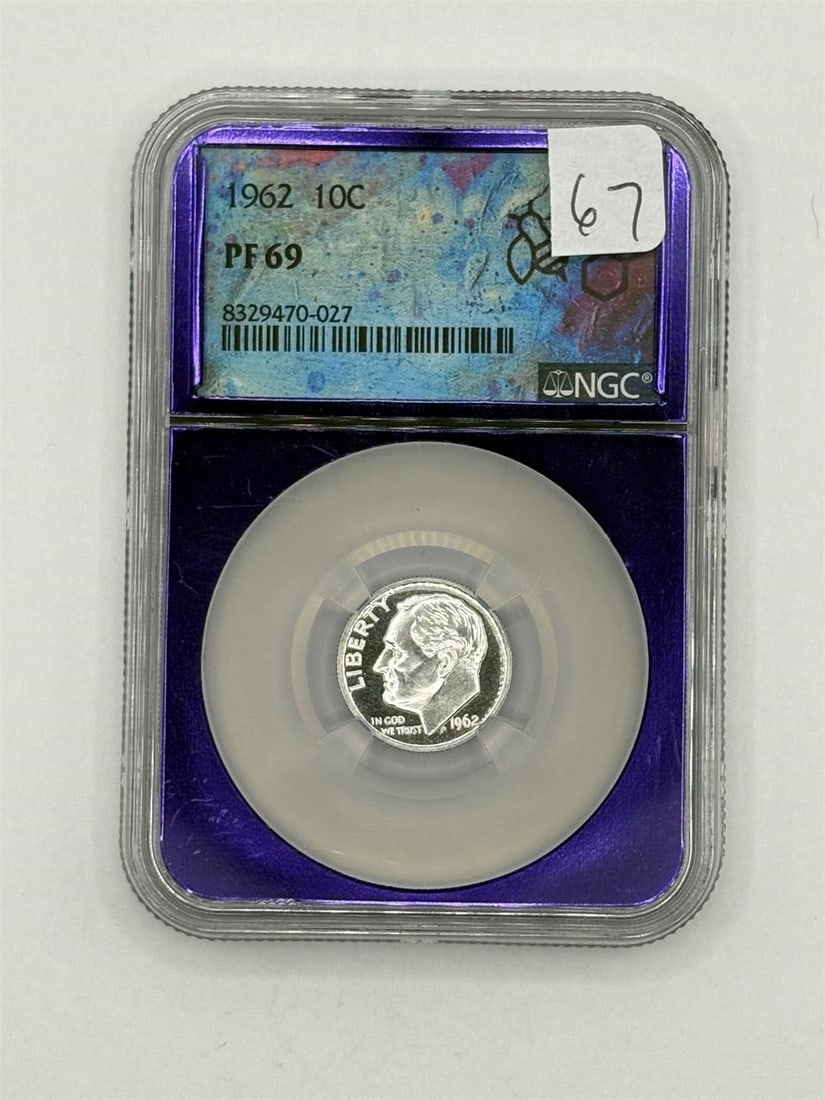 NGC PF 69 1962 Roosevelt Dime: PF 69 1962 Roosevelt Dime