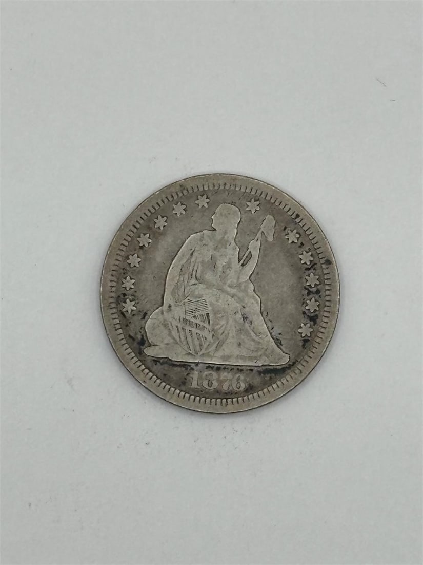 1876 S Seated Liberty Quarter: Please refer to pictures for item condition.