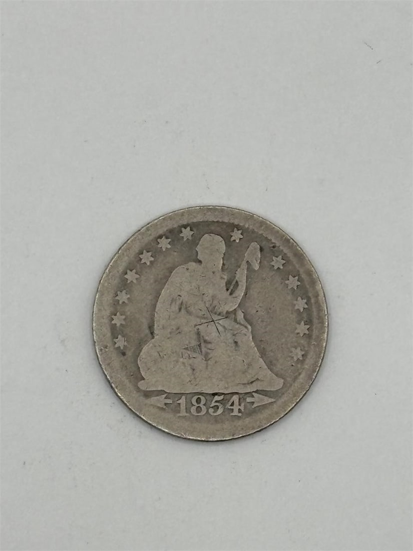 1854 Seated Liberty Quarter w/ Arrows