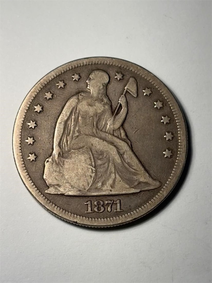 1871 Seated Liberty Dollar: Please refer to pictures for item condition.