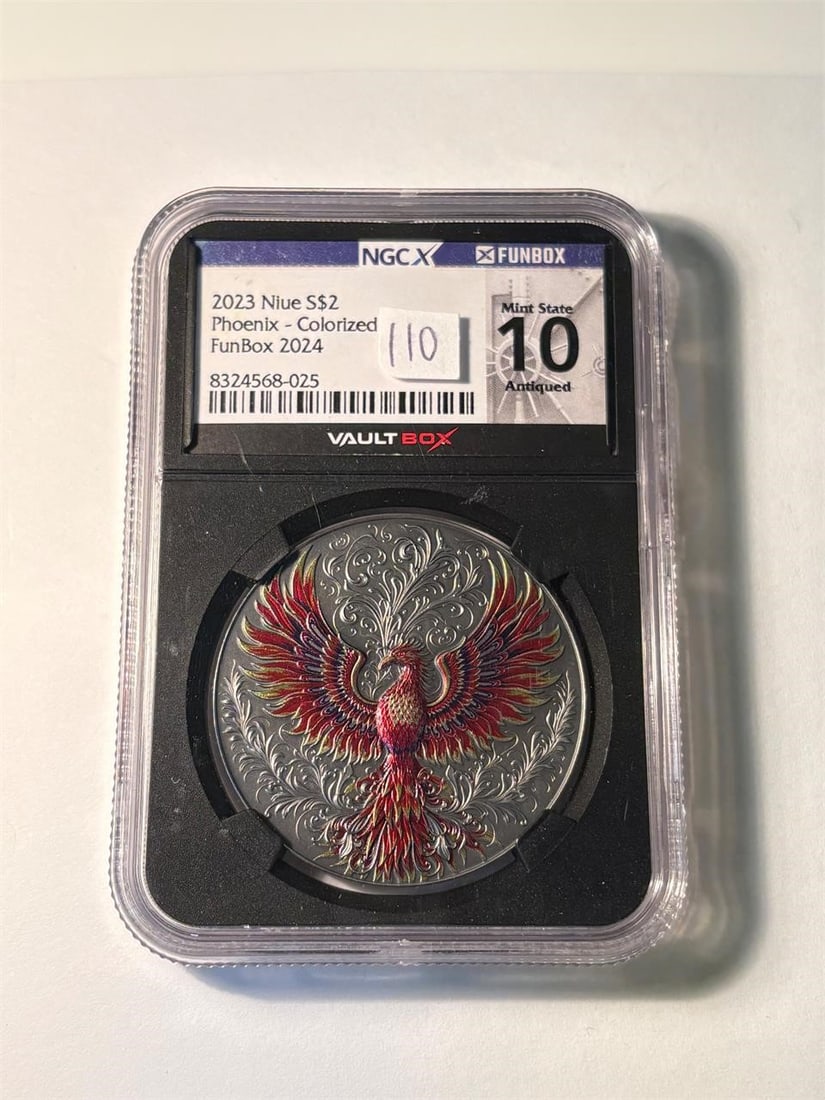 2023 Niue Silver Phoenix Colorized NGCX MS10