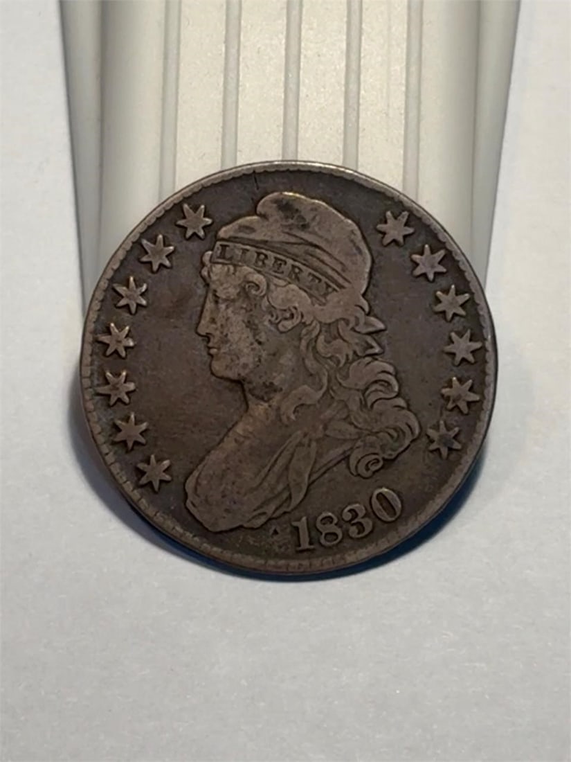 1830 Capped Bust Half Dollar: Please refer to pictures for item condition.