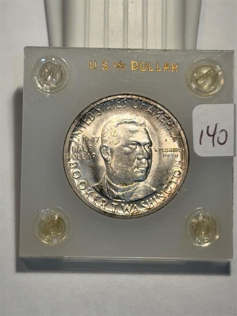 1947 Booker T. Washington Commemorative Half Dol: Please refer to pictures for item condition.