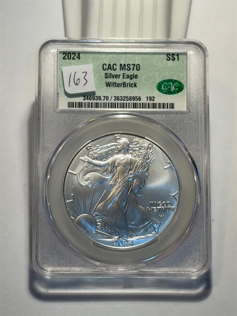 2024 ASE CAC MS70 Silver Eagle WitterBrick