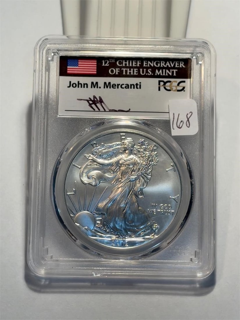 2012-W Burnished Silver Eagle PGCS SP69