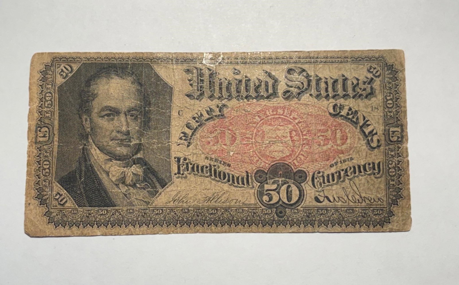 50 Cent US Fractional Currency Note 5th Issue: Please refer to pictures for item condition.