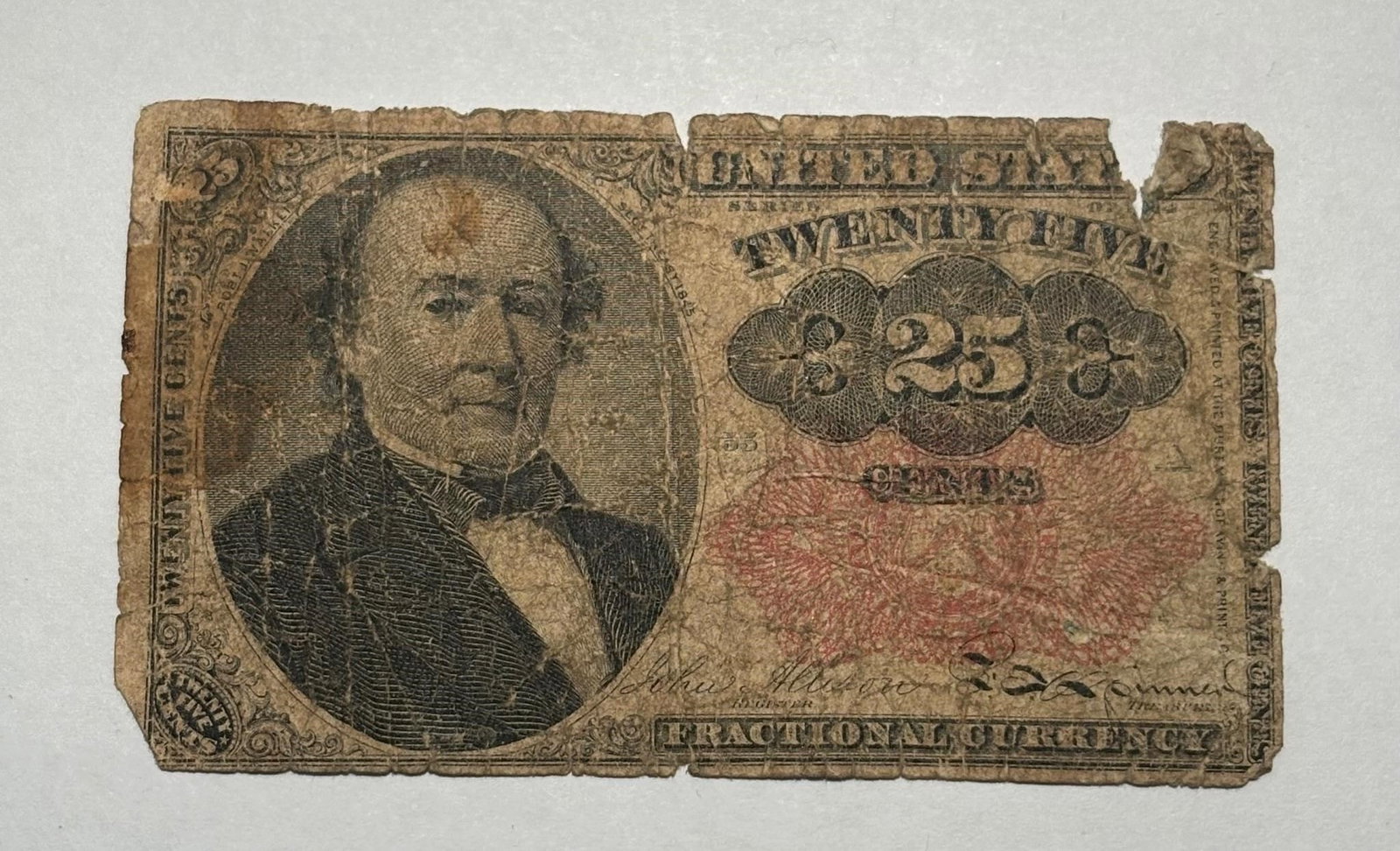 25 Cents US Fractional Currency Note 5th Issue: Please refer to pictures for item condition.