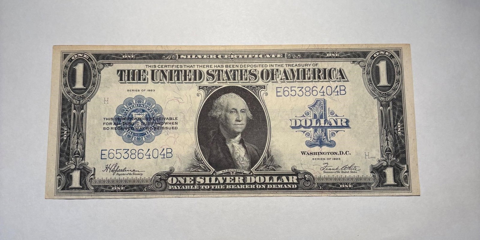 1923 One Dollar Silver Certificate "Horse Blanket" (1 of 2)