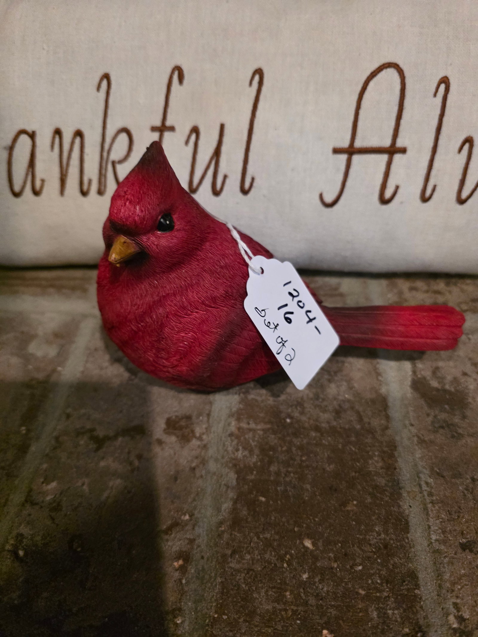 Red bird with pillow - 2