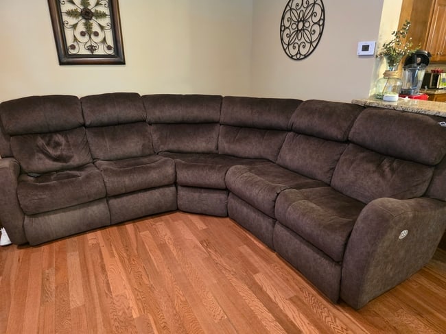 Microfiber Chocolate Sectional - 2