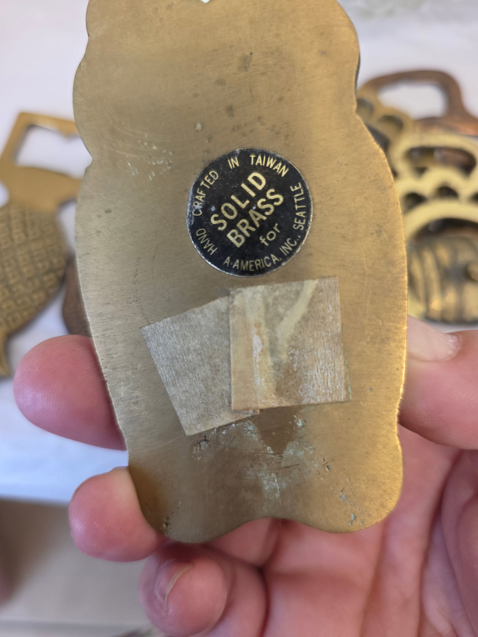 Vintage Solid Brass Bottle Openers - 2