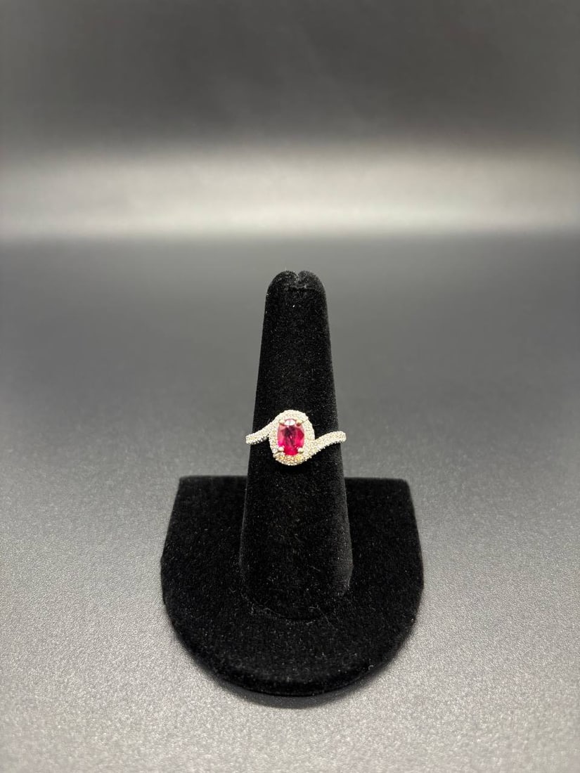 Natural Ruby 140-Diamond Bypass Ring - 2
