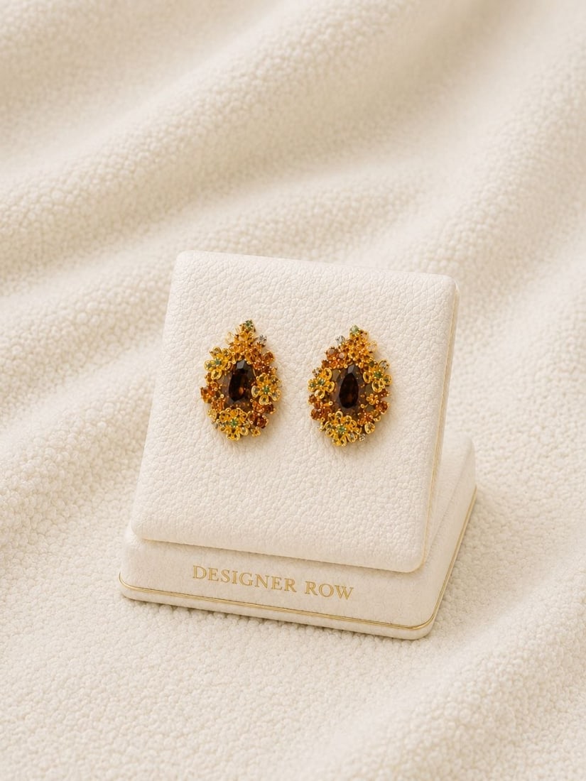 Multi-Gemstone Certified Earrings: NOTE- Additional lots may be added until the final day of the auction. Please check back regularly for updates and newly added items. Introducing a spectacular pair of custom, handcrafted statement ea