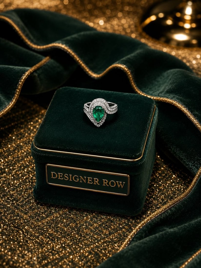 18K Gold Natural Emerald & Diamond Ring: NOTE: Additional lots may be added until the final day of the auction. Please check back regularly for updates and newly added items. Presenting an elegant 18K White Gold Emerald and Diamond Ring