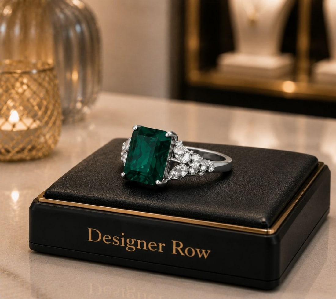 Emerald & Diamond Halo Ring: Absolutely No Reserve – 6.633ct Natural Emerald Diamond Halo Ring NOTE: Additional lots may be added until the final day of the auction. Please check back regularly for updates and newly added