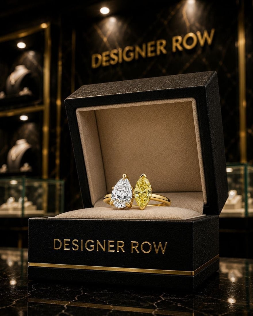18K Yellow Gold Diamond Statement Ring - 10
