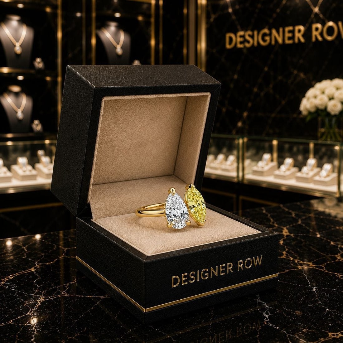 18K Yellow Gold Diamond Statement Ring (1 of 20)