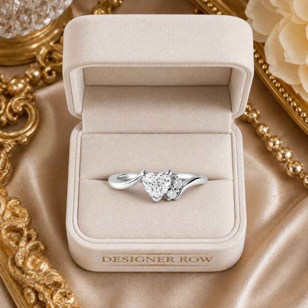 Heart Lab Diamond Ring 1.062ct 18K Gold: NOTE - Additional lots may be added until the final day of the auction. Please check back regularly for updates and newly added items. 18K White Gold Heart Lab-Grown Diamond Ring Beautifully crafted