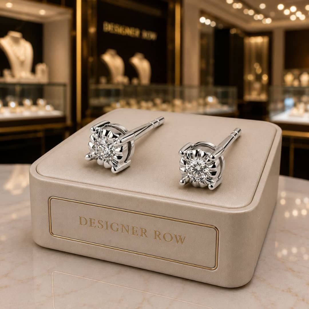Classic Diamond Stud Earrings - 15