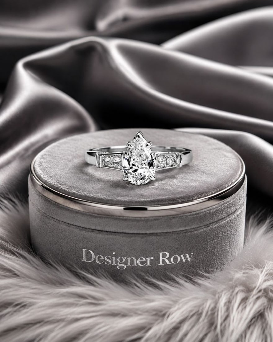 Pear Shaped Lab Diamond Ring: NOTE - Additional lots may be added until the final day of the auction. Please check back regularly for updates and newly added items. 18K White Gold Pear Cut Diamond Ring Elegant and sophisticated,