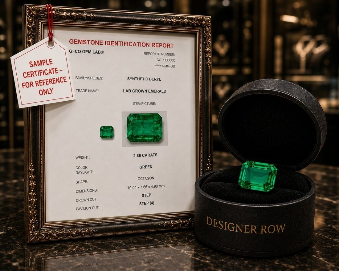 Emerald Cut Lab-Grown Emerald - 5